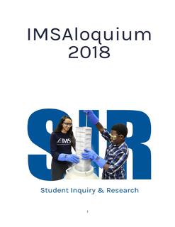 2018 IMSAloquium, Student Investigation Showcase