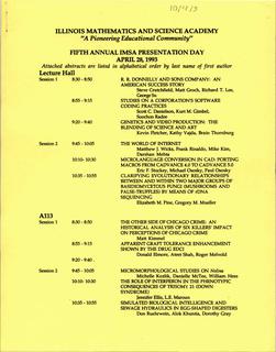1993 Fifth Annual IMSA Presentation Day