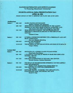 1992 Fourth Annual IMSA Presentation Day