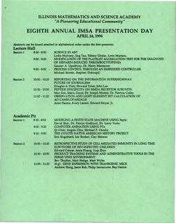 1996 Eighth Annual IMSA Presentation Day