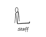 Sitting: "Staff" by Mary Myers